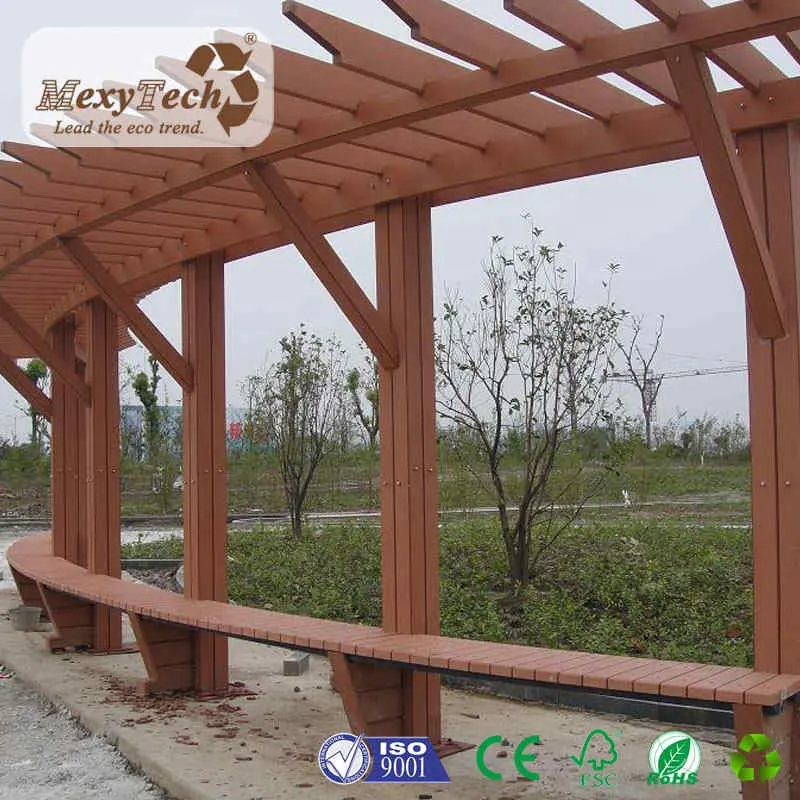 outdoor wpc pergola materials  pergola beams  columns  blades  posts  manufacturer direct supply