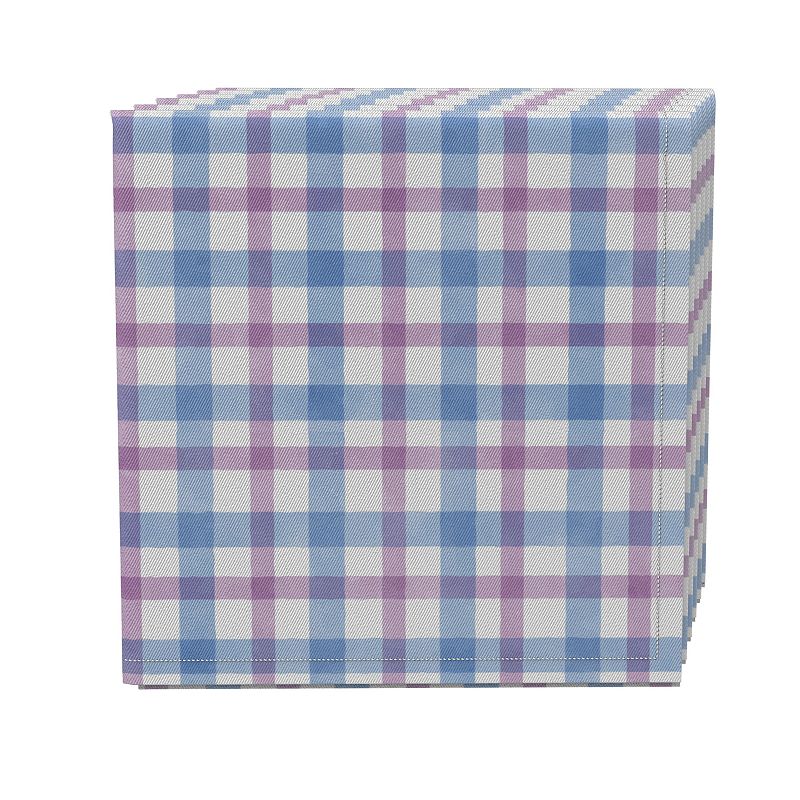 Napkin Set of 4， 100% Cotton， 20x20， Plaid 9