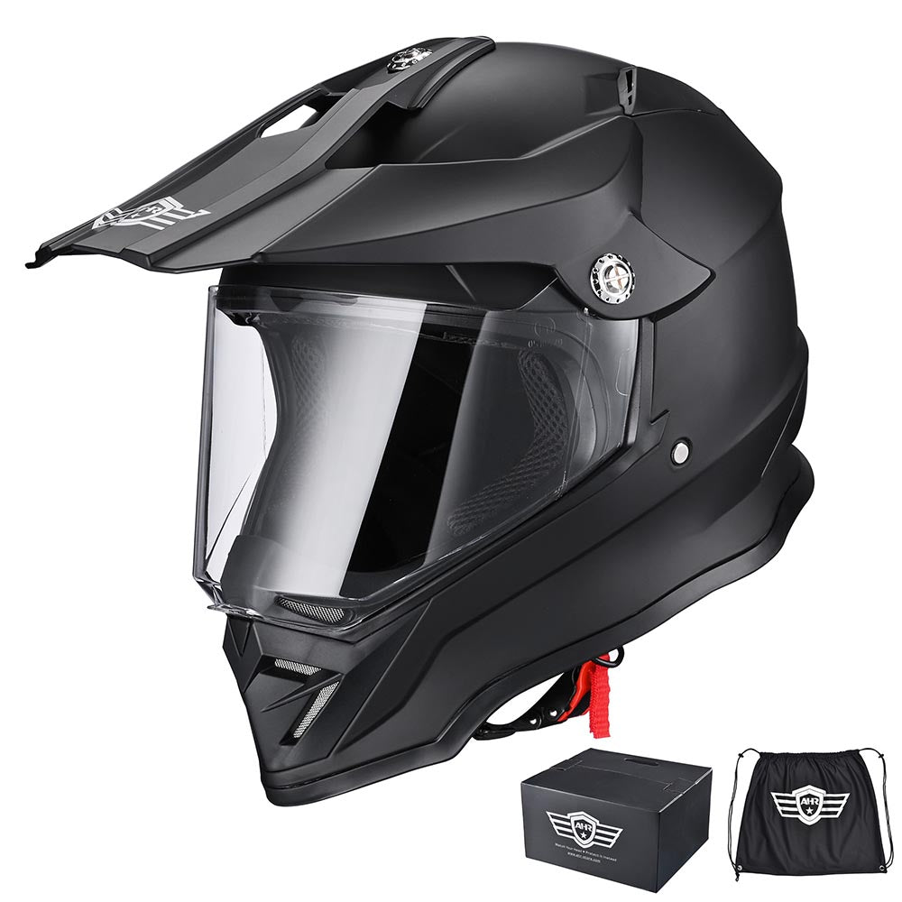 AHR Offroad Helmet DOT Full Face Dirt Bike Black