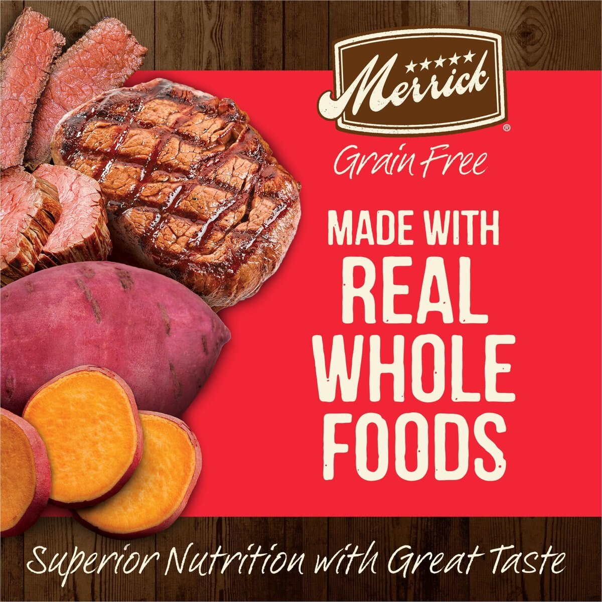 Merrick Grain-Free Real Bison， Beef + Sweet Potato Recipe Dry Dog Food