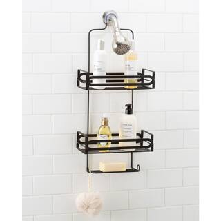 m MODA at home enterprises ltd. Granton 23.6 in. x 10.6 in. Shower Caddy in Black 305903