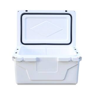 Afoxsos 18 .5 in. W x 29.5 in. L x 15.5 in. H White Portable Ice Box Cooler 65QT Outdoor Camping Beer Box Fishing Cooler HDSA05OT030