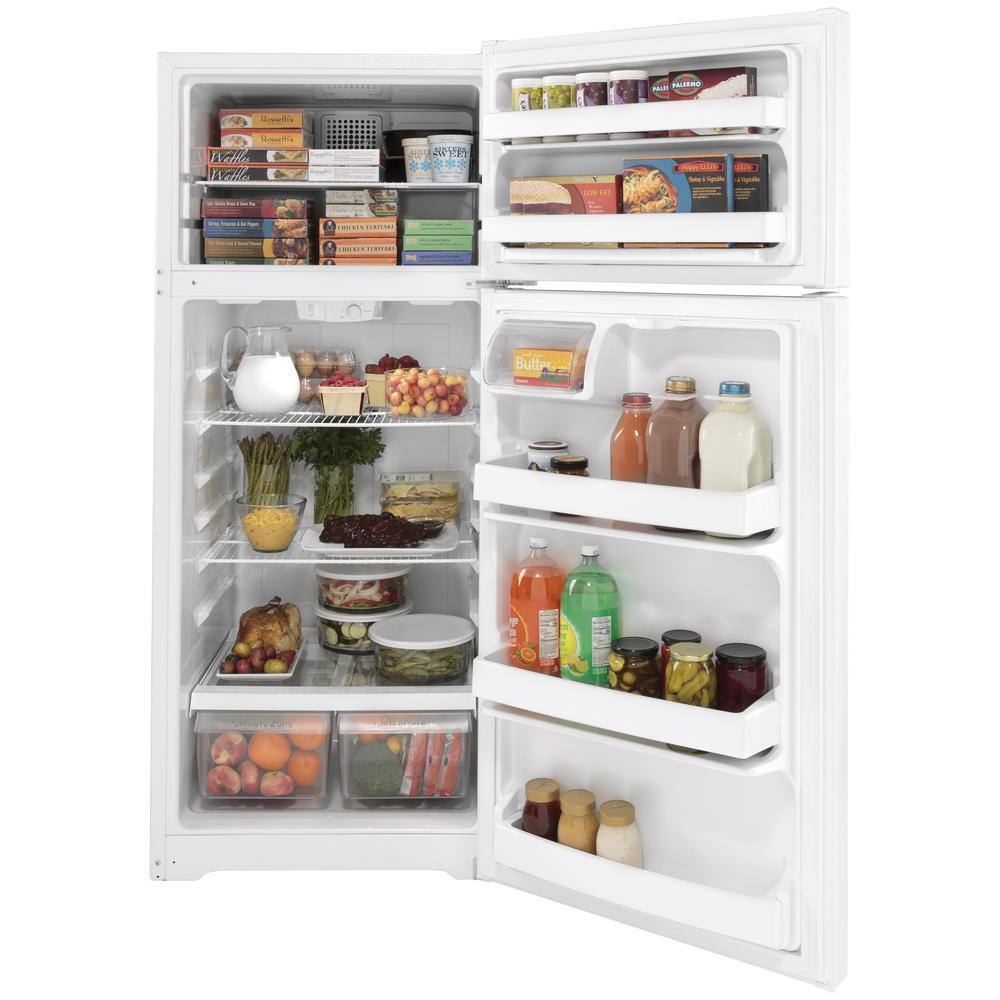 GE 17.5 cu. ft. Top Freezer Refrigerator in White ENERGY STAR GTE18DTNRWW