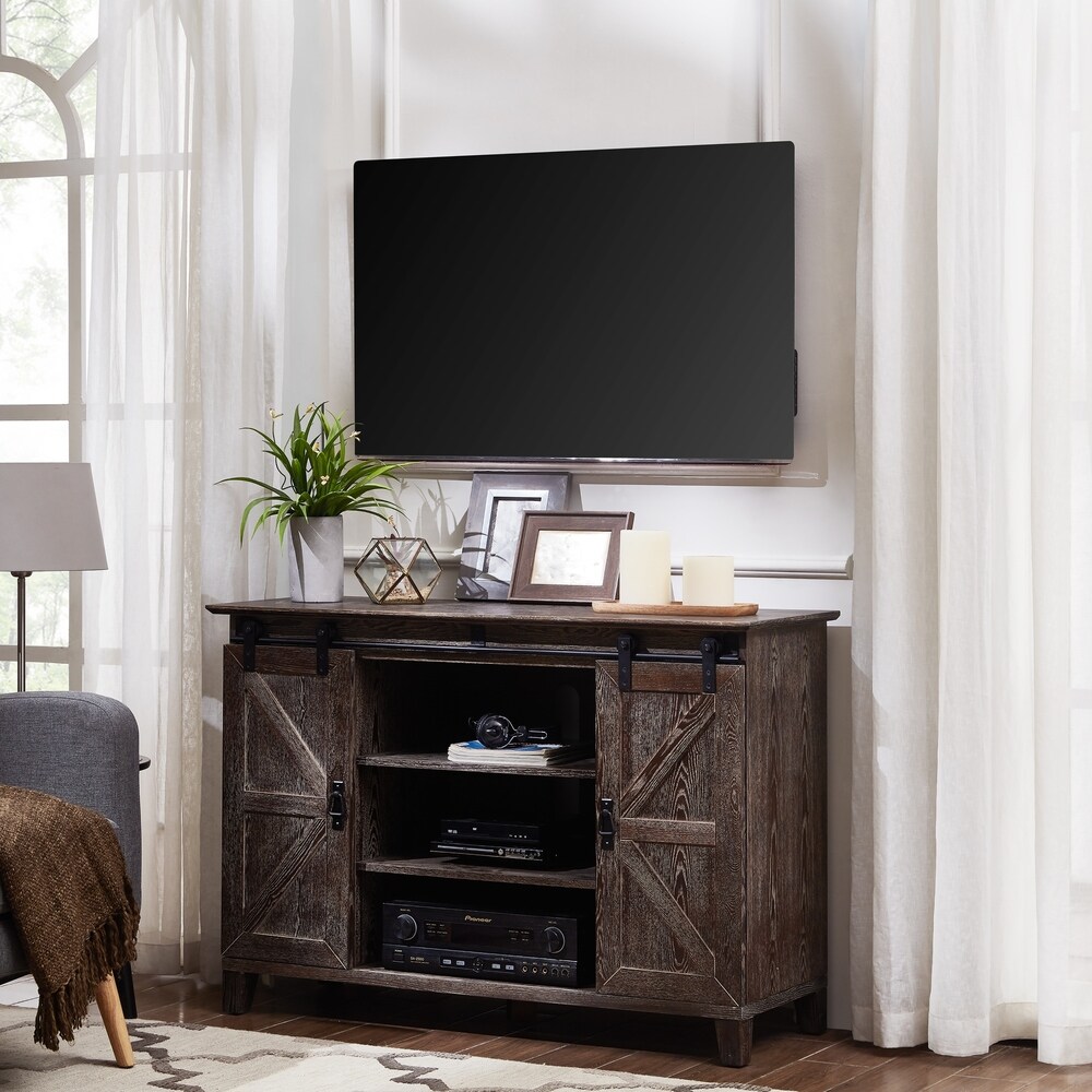 SEI Furniture Conway Barn Door Media TV Stand for TV's up to 50\