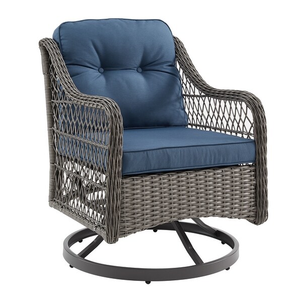 Corvus Vasconia Resin Wicker Outdoor Swivel Lounge Chair