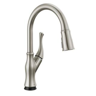 Delta Ophelia Single Handle Touch-On Pull Down Sprayer Kitchen Faucet with Touch2O Technology in Stainless Steel 19888TZ-SP-DST