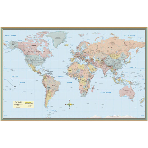 Barcharts QS 9781423220831 World Map Laminated Pos...