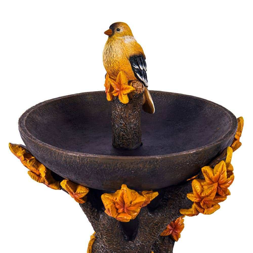 Evergreen Maple Tree Resin Birdbath 2GB7025