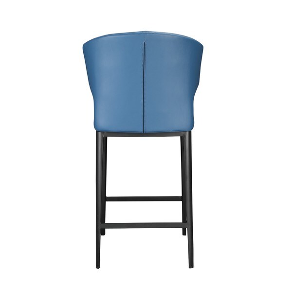 Aurelle Home Mid Century Modern Blue Counter Stool