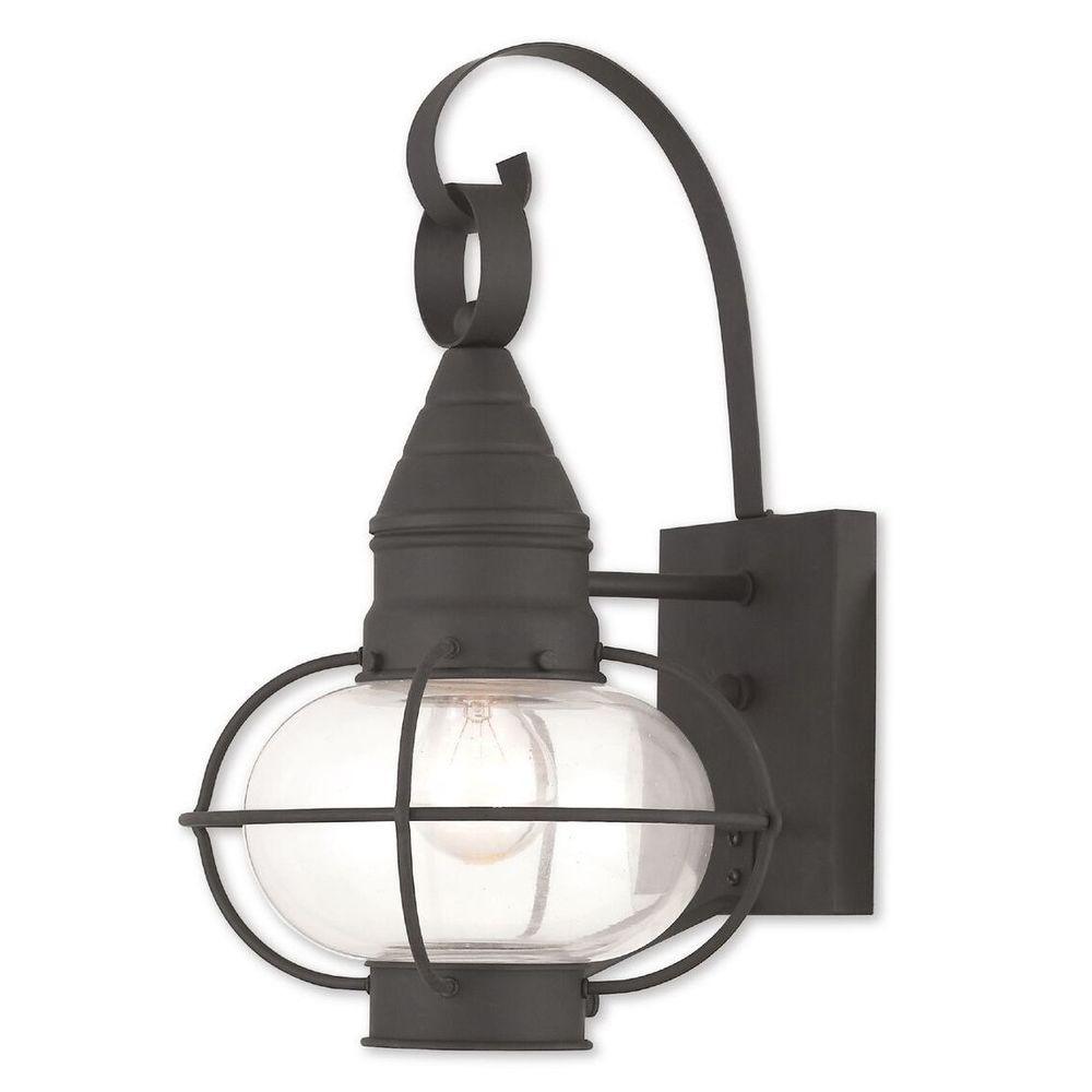 Livex Lighting Newburyport Black Brass Single light Outdoor Wall Lantern