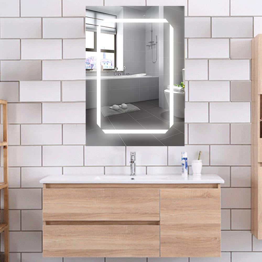 Vanity Art 20 in x 25 in x 6 in LED Lighted Surface Mount Medicine Cabinet in White