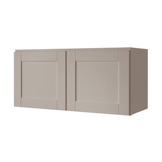 Hampton Bay Westfield Dusk Gray Shaker Stock Assembled Wall Kitchen Bridge Cabinet (30 in. W x 12 in. D x 14 in. H) F12W3014B