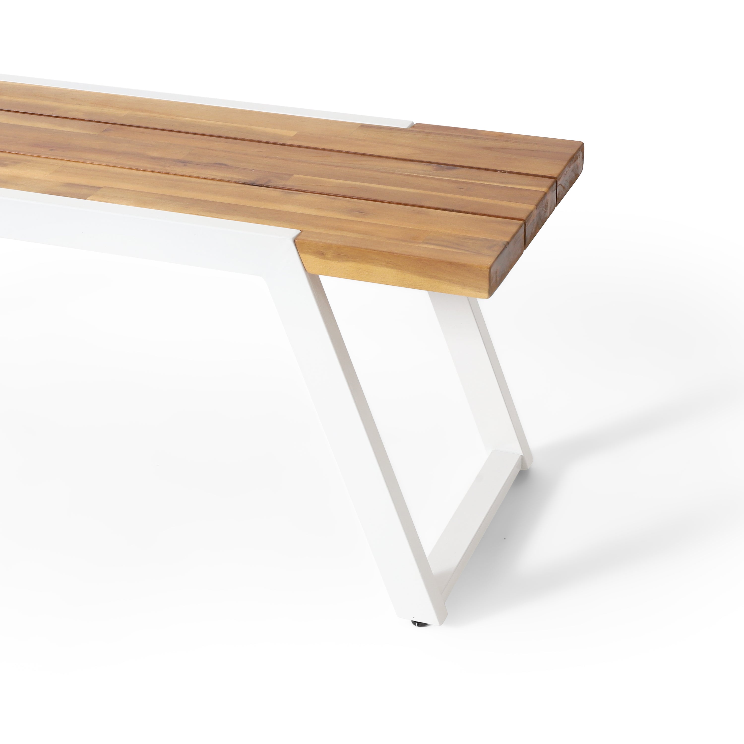 Gebo Outdoor Modern Acacia Wood Dining Bench