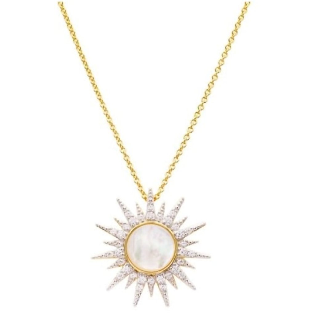 Ocean  Sunburst Vermeil Necklace - 14K Gold/Sterling Silver