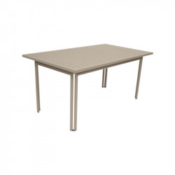 Table FERMOB Costa 6 personnes， table de jardin aluminium ajourée