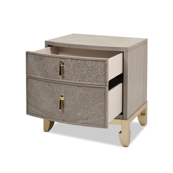 Jennifer Taylor Home Vegas 2-Drawer Storage End Table