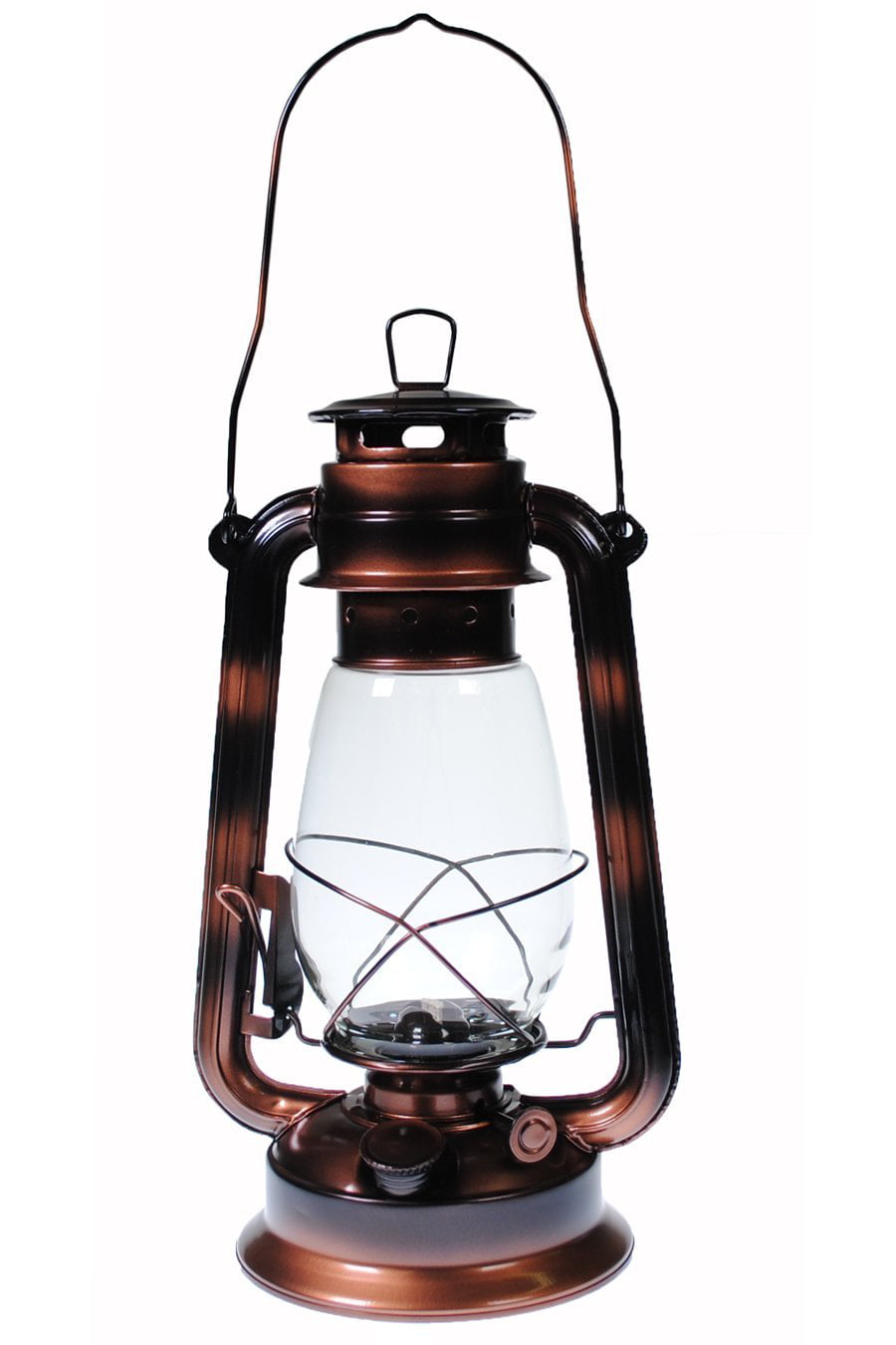 Lot of 2 - Hurricane Kerosene Oil Lantern Emergency Hanging Light Lamp Brass 12 Inches