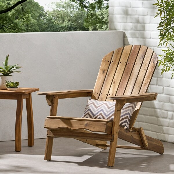 Hanlee Acacia Wood Folding Adirondack Chair by Christopher Knight Home