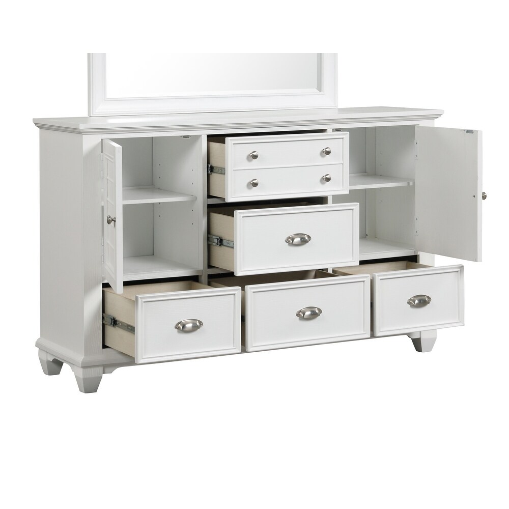 New Classic Furniture Brenton White 5 Drawer Dresser