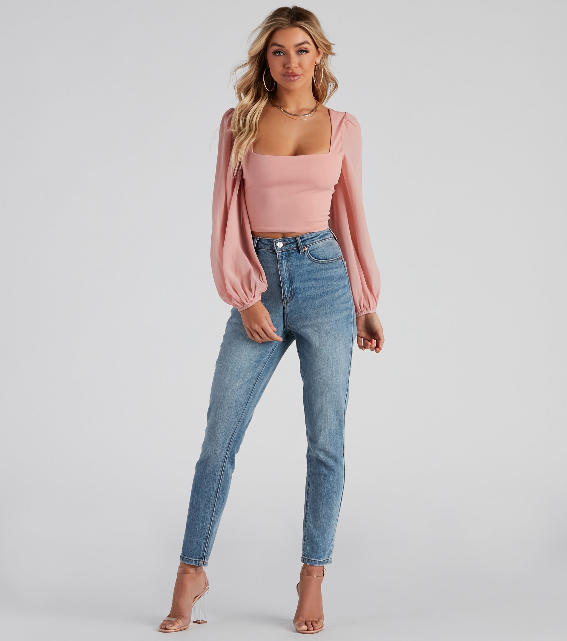 Classy Chic Chiffon Crop Top