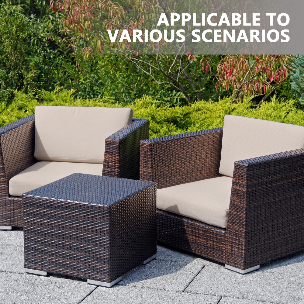 6 Pcs Outdoor Cushion Covers 23x25x4 Patio Cushions Covers Replacement Waterproof with Zipper   Covers Only
