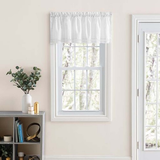 Rod Pocket Only Tailored Valance 80 quot x15 quot White