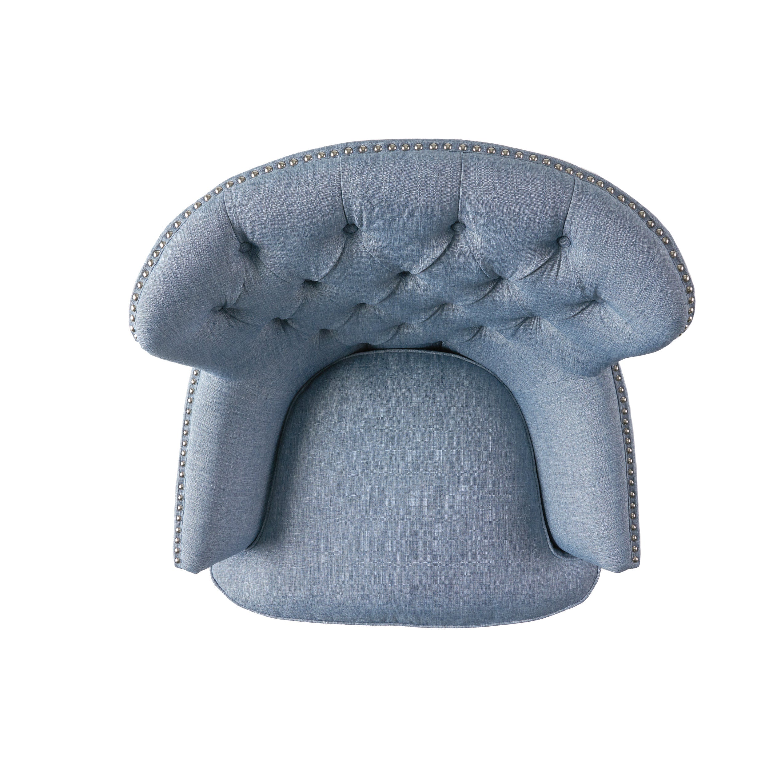 Alfred Button Tufted Fabric Club Chair