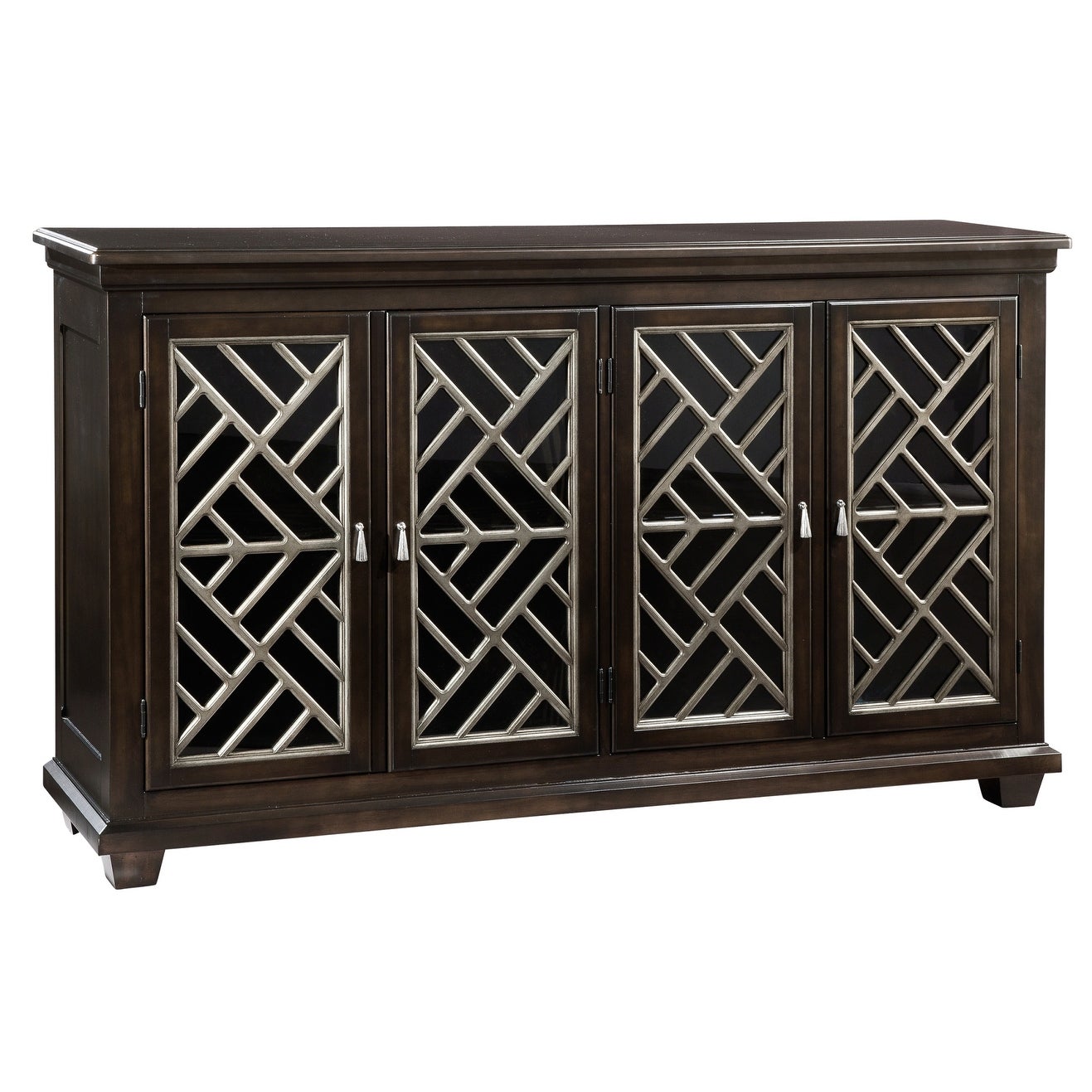 Hekman Furniture Brown Solid Wood 4-Cabinet Entertainment Credenza