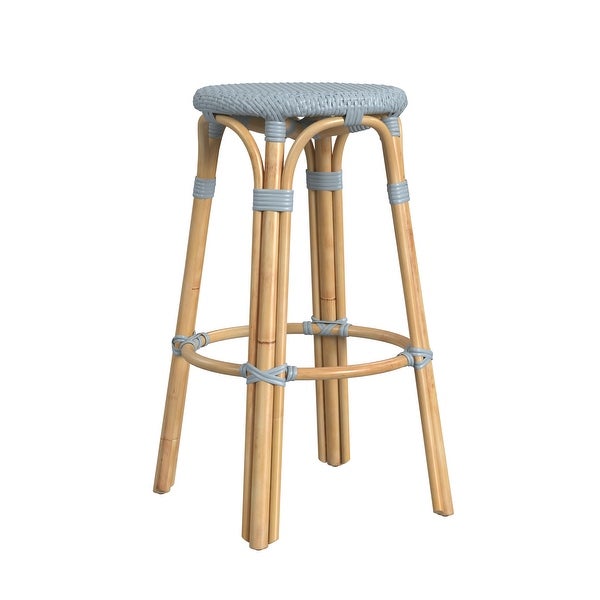 Tobias Rattan Round Bar Stool