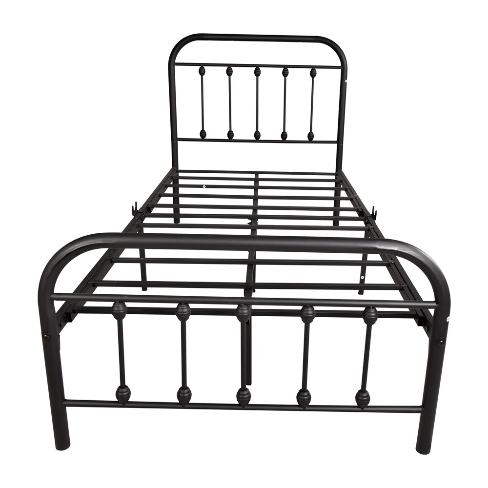 Vintage Victorian Style Metal Platform Bed Frame