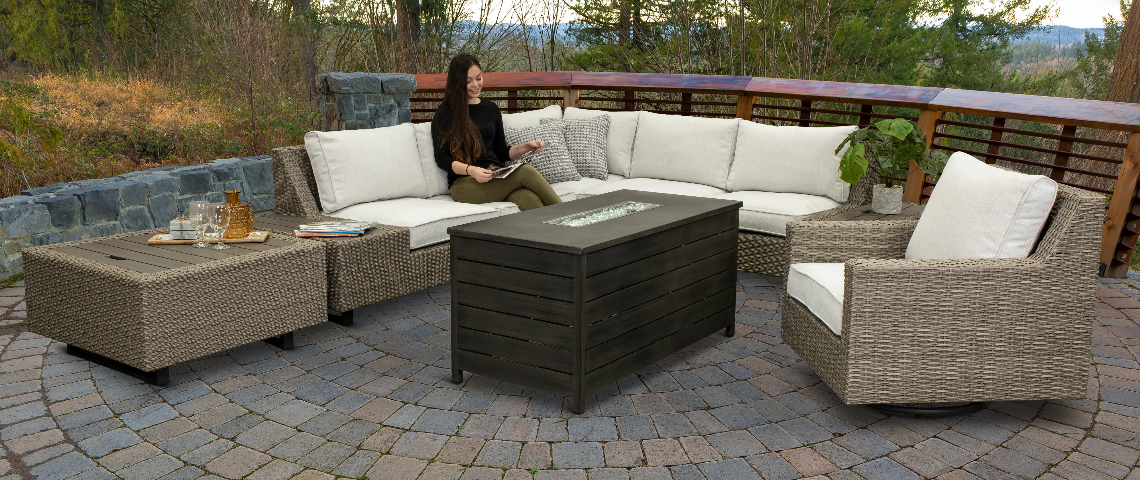 Vale Patio Fire Pit Table