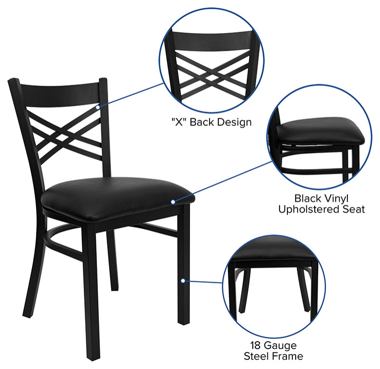 Black X Chair Black Seat   Transitional   Dining Chairs   by Beyond Design  ampMore  Houzz