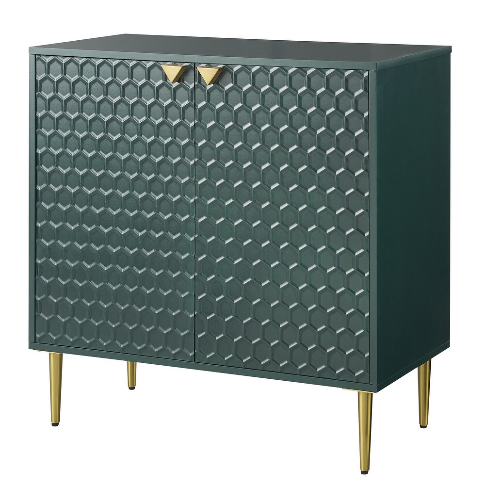 GZMR Hexagonal Pattern 2 door Storage Cabinet Buffet Cabinet Sideboard