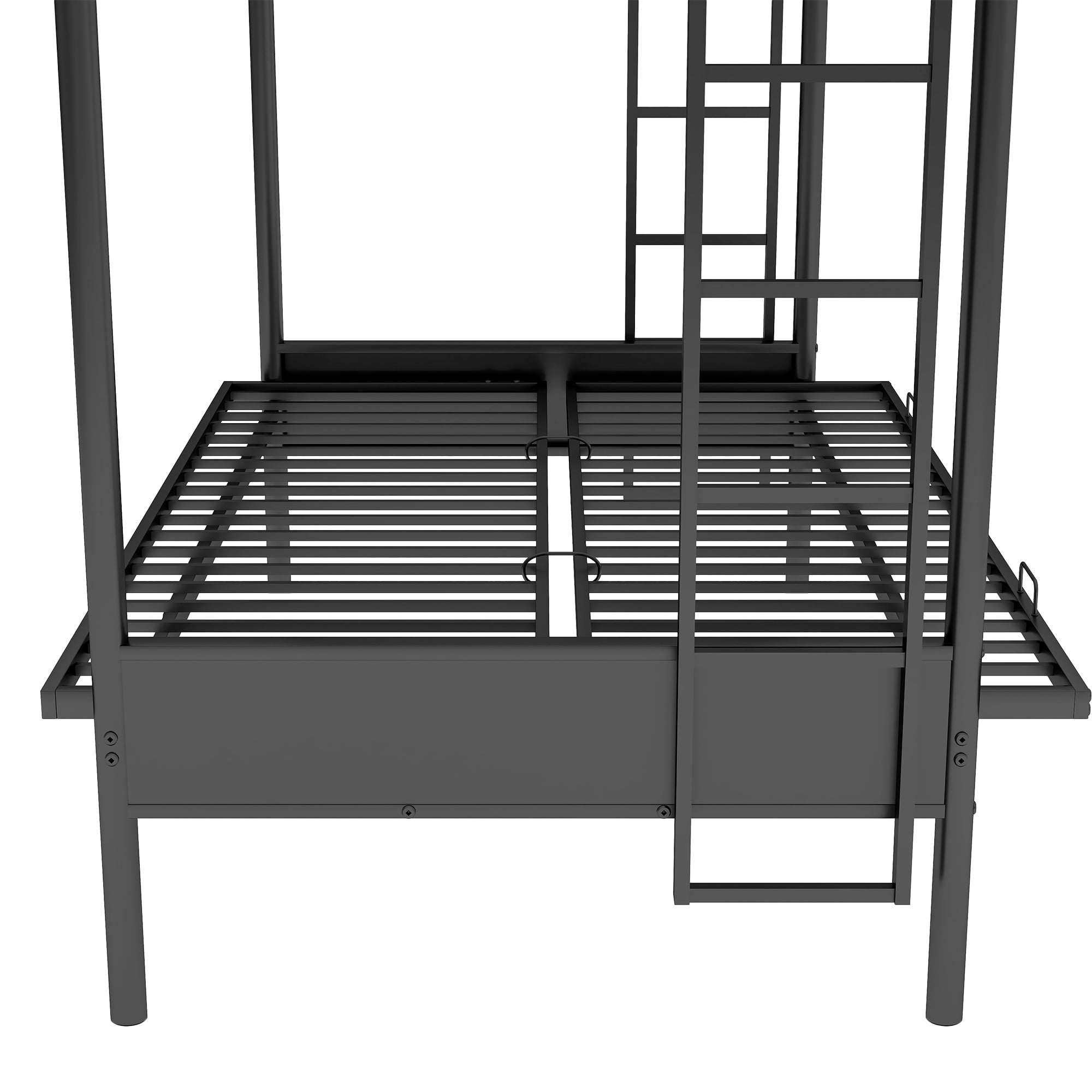 Merax Twin-over-Full Futon Metal Bunk Bed for Children's Bedroom