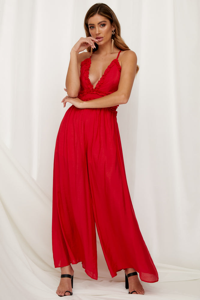 Khlu Jumpsuit Red