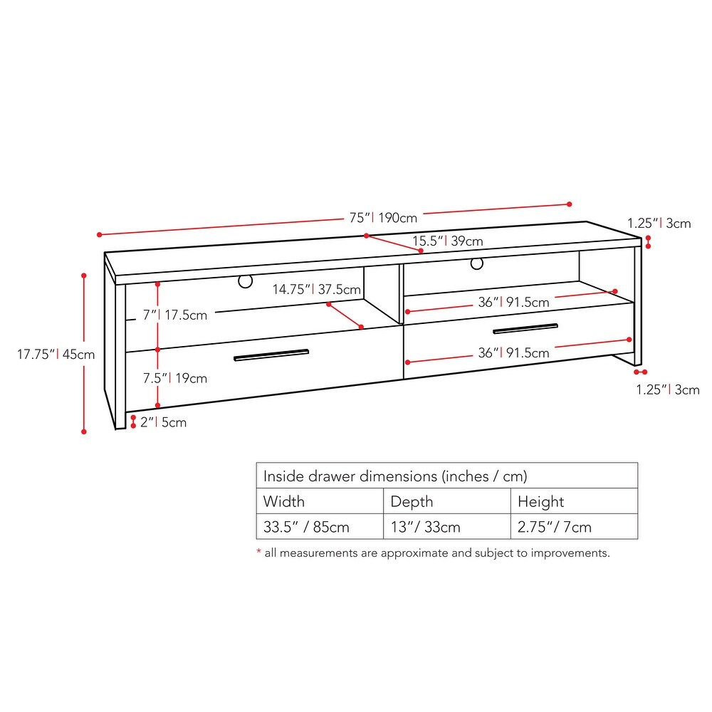 Fernbrook Black TV Stand  for TVs up to 95\