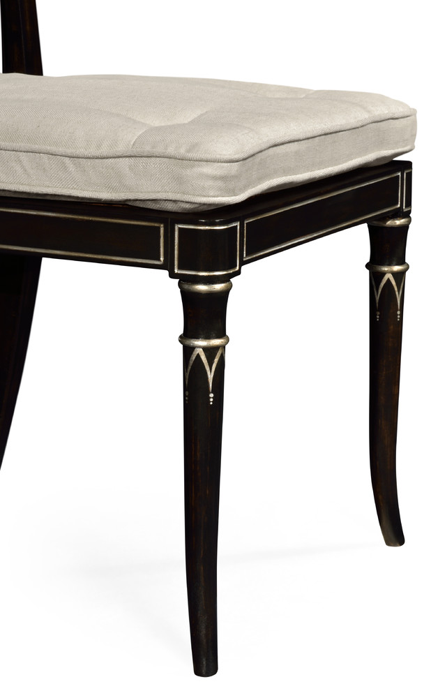 Linden Charcoal Wash Dining Side Chair   Tropical   Dining Chairs   by Jonathan Charles Fine Furniture  Houzz