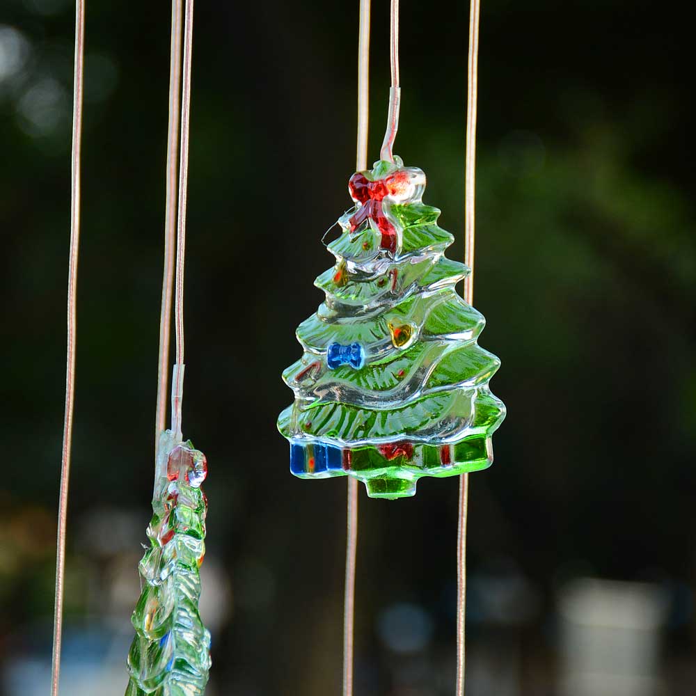 DELight Solar Wind Chime LED Hanging Lights Outdoor Yard Camping Party Decor Christmas Tree Xmas Gifts Color Changing Night Lamp