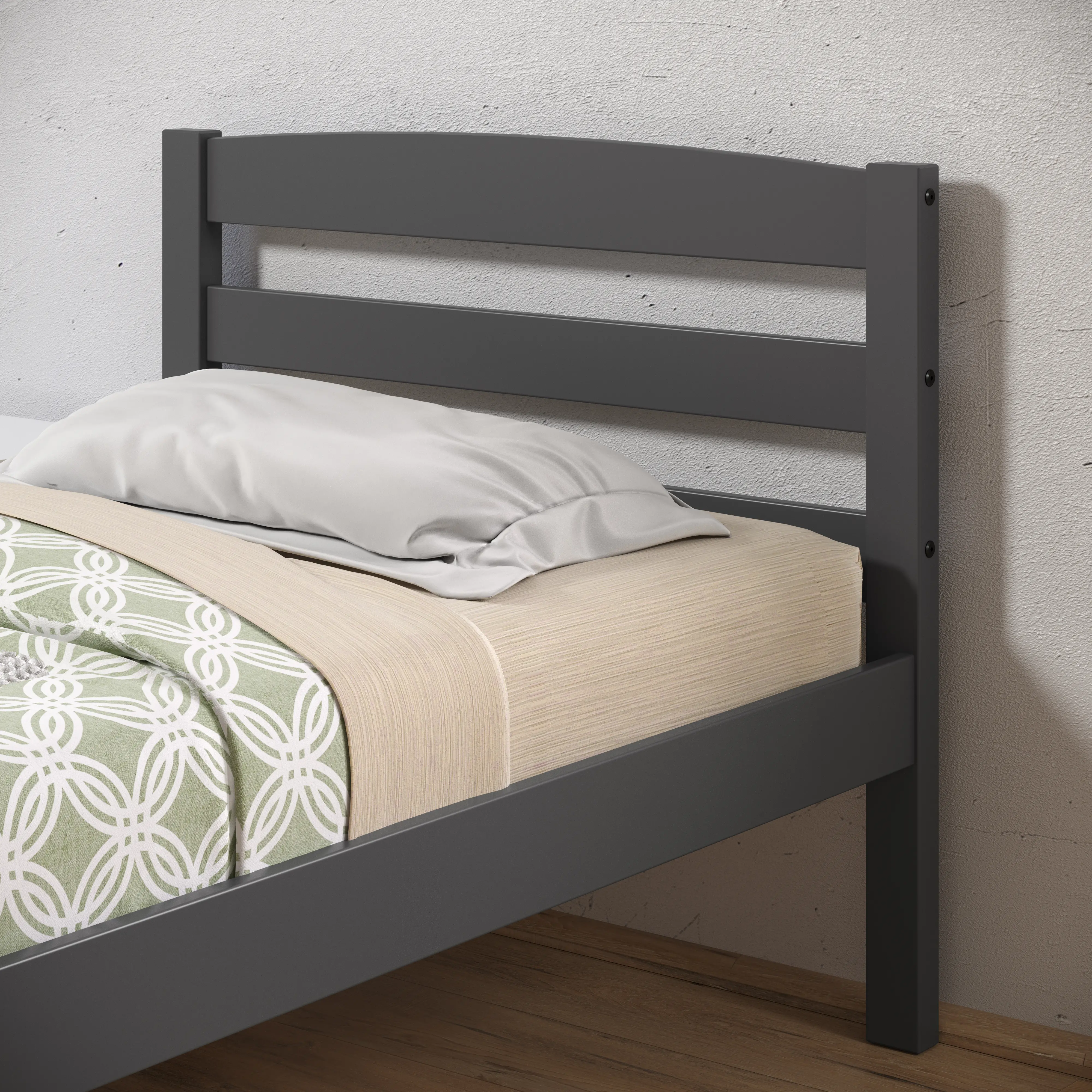 Econo Gray Twin Bed with Storage Drawers