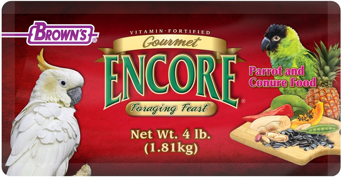 Brown's Encore Gourmet Foraging Feast Parrot and Conure Food