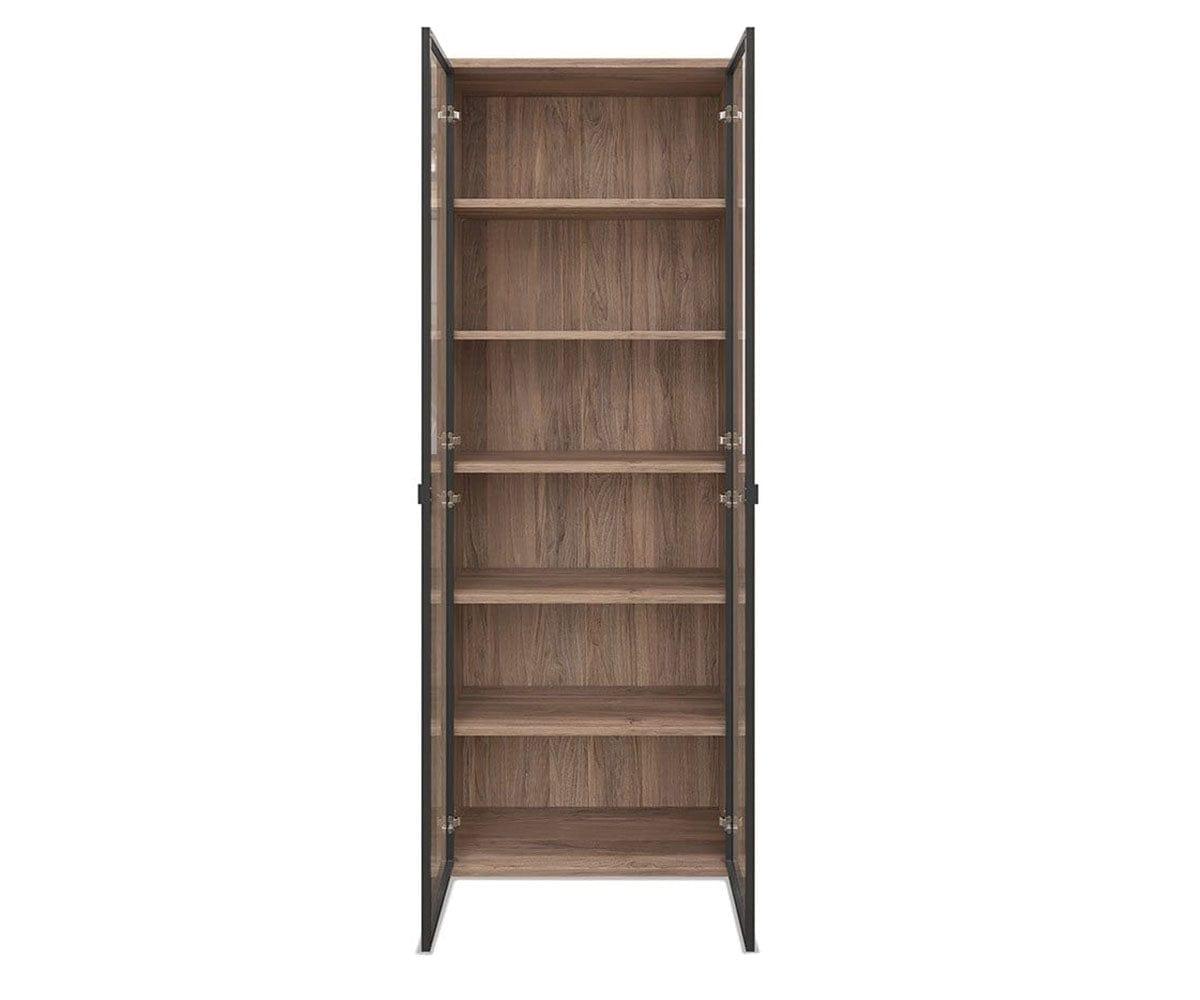 Arren High Bookcase with Glass Doors