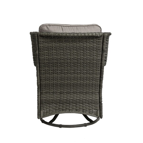 Outdoor Rattan Swivel Gliders Rocking Chair