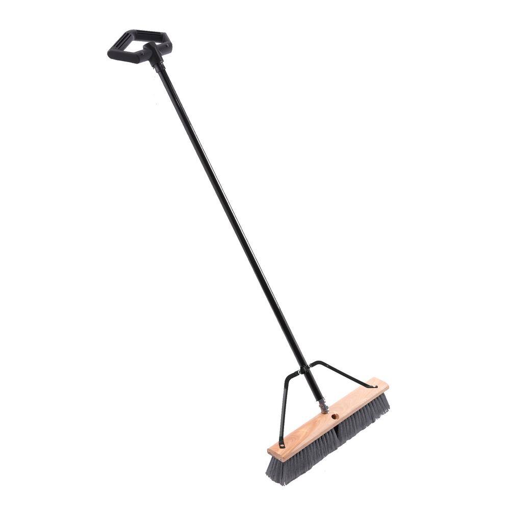 US.SHOVEL Easy Back 18 in. Outdoor Ergonomic Push Broom BR18SMR