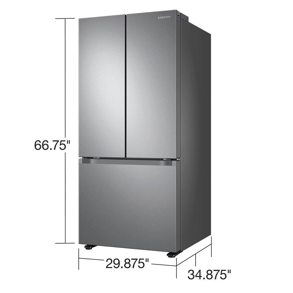  22 cu. ft. 3-Door French Door Smart Refrigerator in Fingerprint Resistant Stainless Steel RF22A4121SR