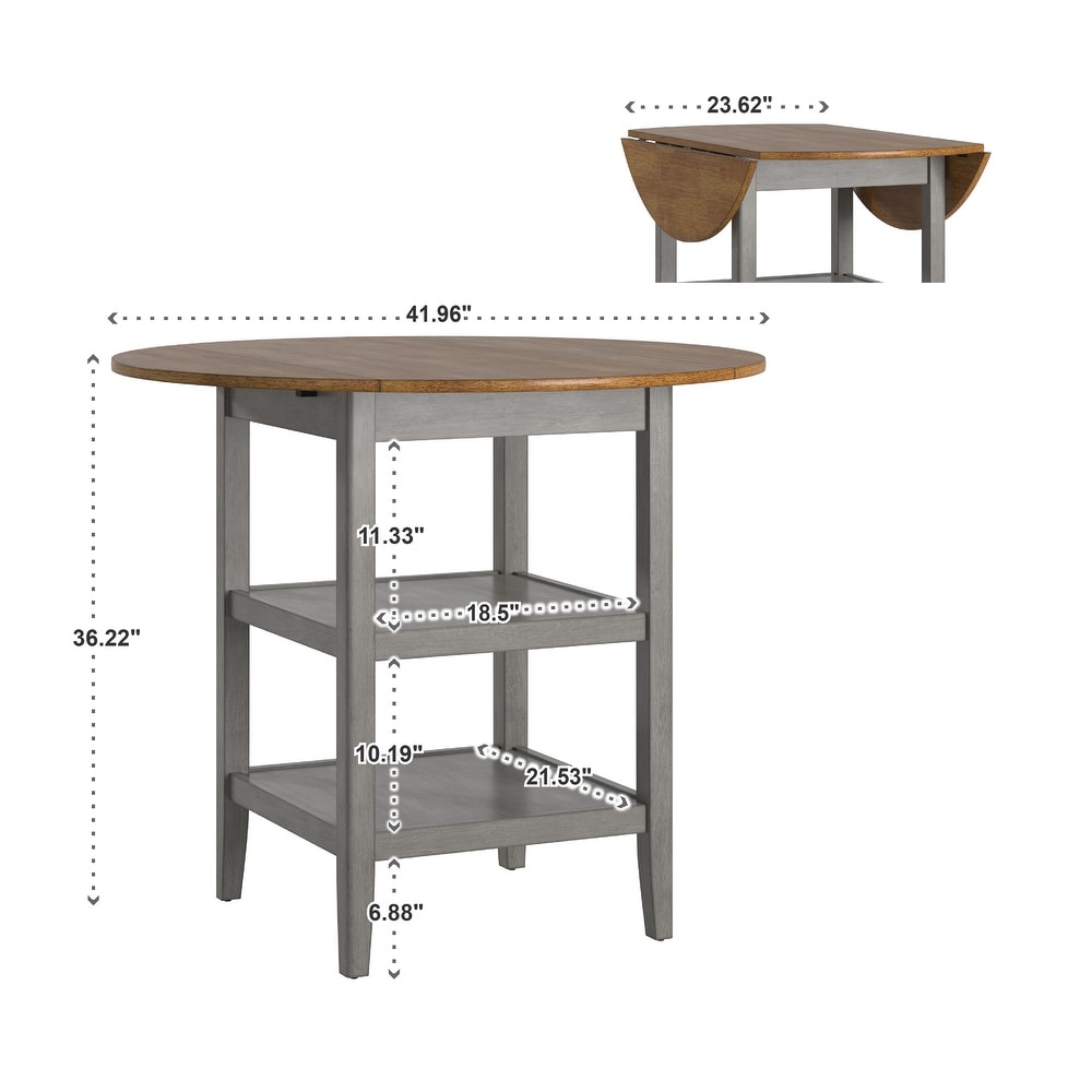 Eleanor Round Counter height Drop leaf Table by iNSPIRE Q Classic