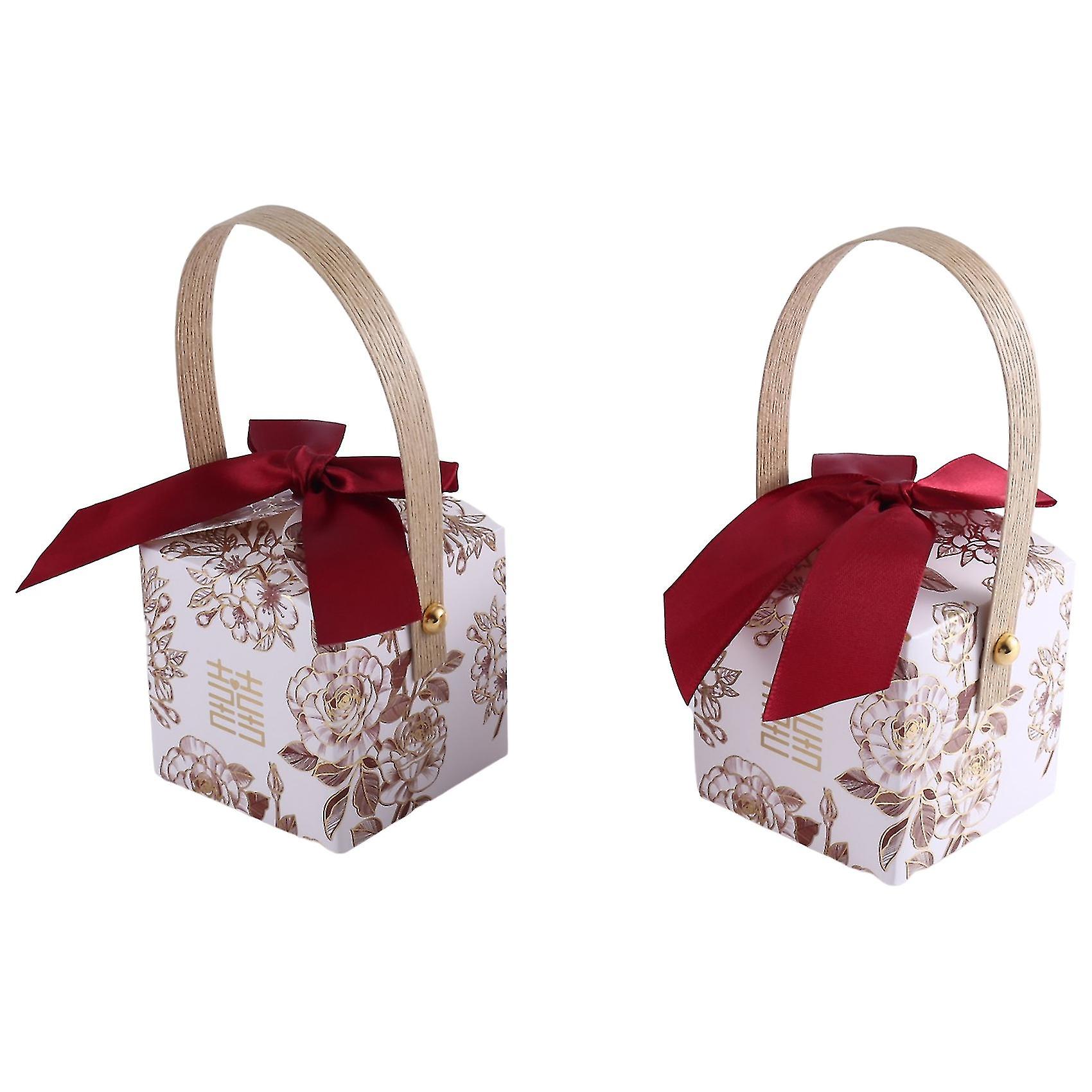 20pcs Wedding Party Favor Boxes Wedding Boxes Bags With Ribbons For Wedding Bridal Shower Party Dec