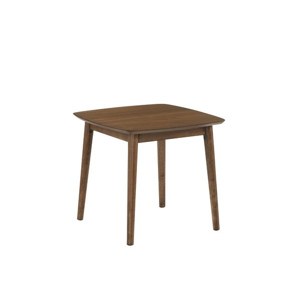 Lexi 3 Piece Coffee and End Table Set， Walnut Brown Wood， Flared Legs