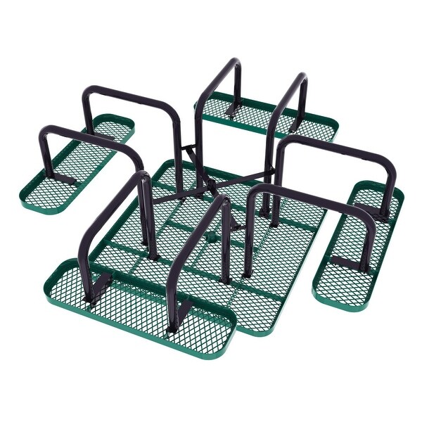 Commercial Grade Expanded Mesh Metal Outdoor Picnic Table