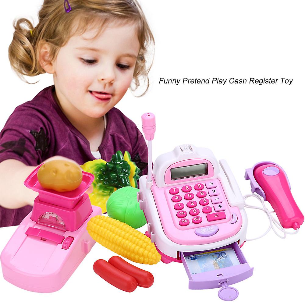 Simulated Electronic Supermarket Cash Register Toy Educational Kids Children Pretend Play Set