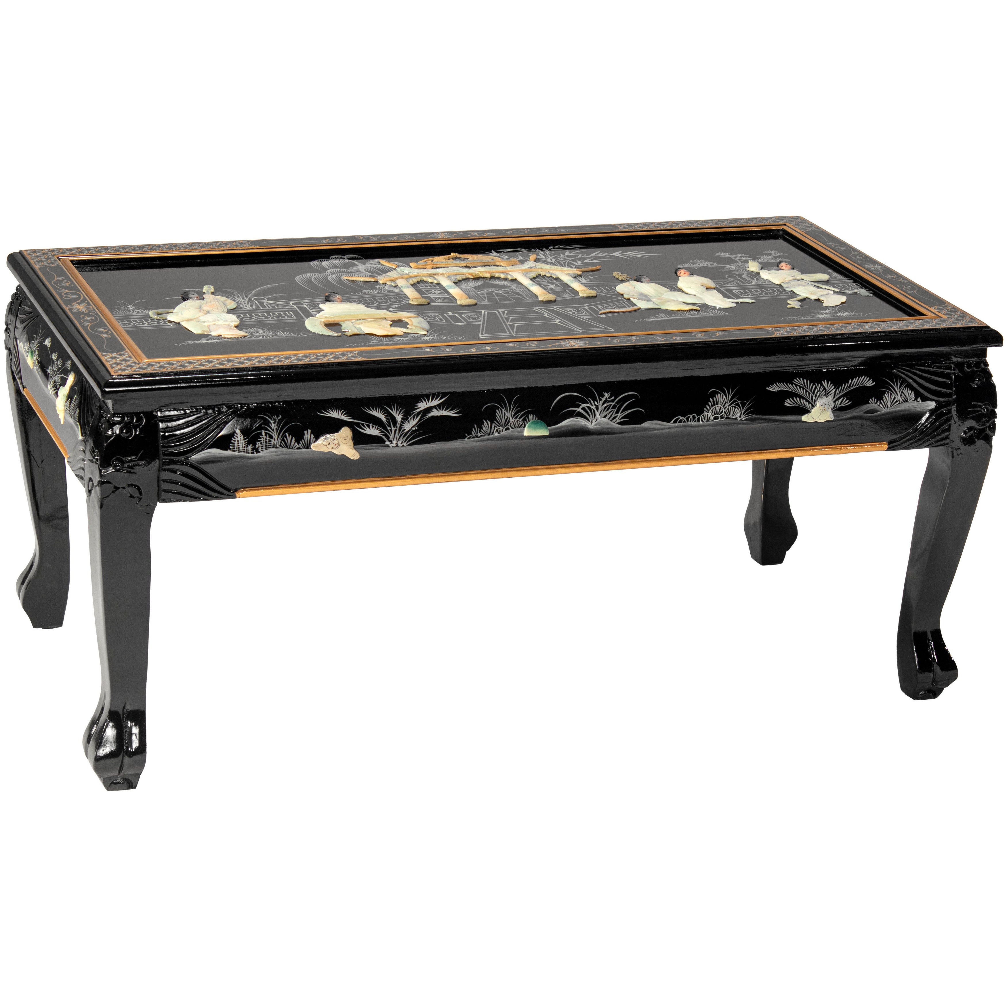 Black Lacquer Coffee Table - Royal Ladies